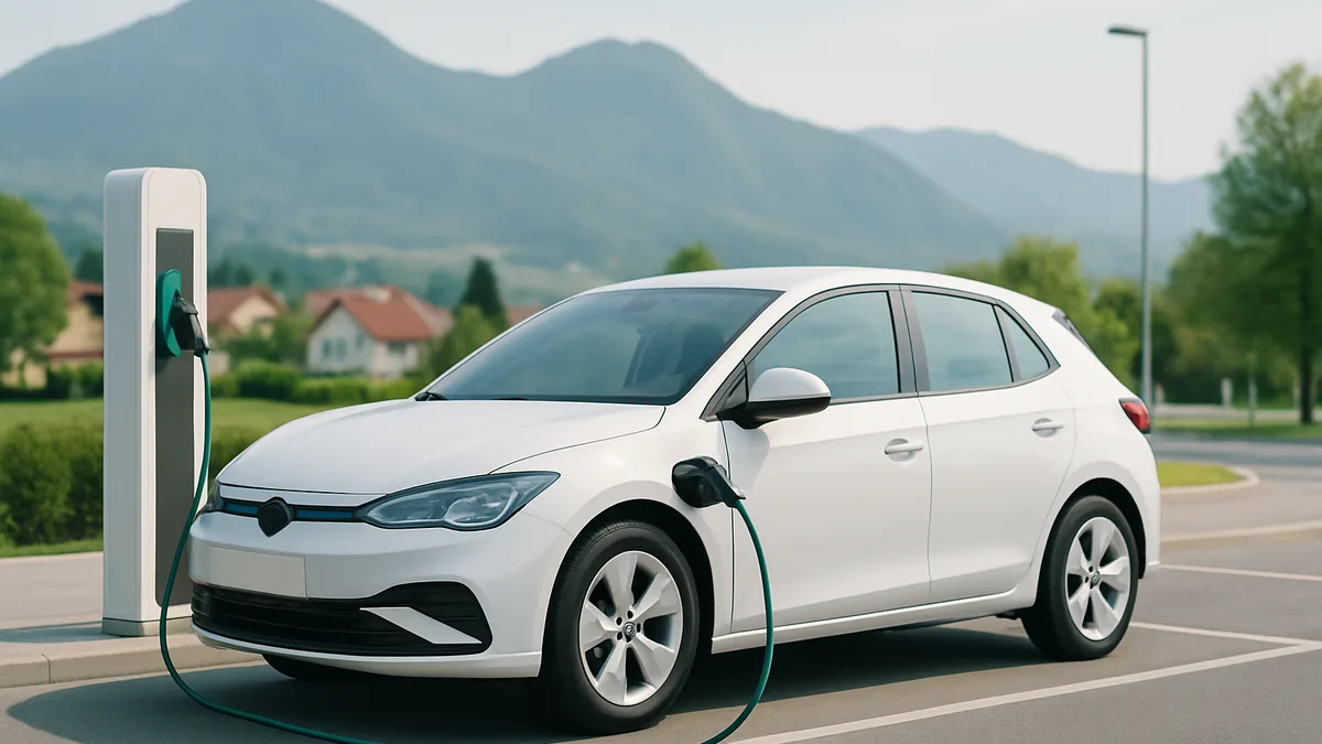 Priklop polnilnega kabla v električni avtomobil